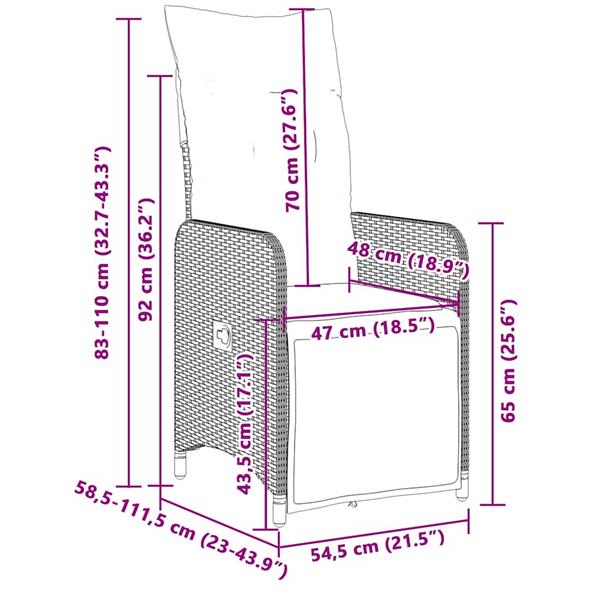 Grote foto vidaxl 3 delige bistroset met kussens poly rattan zwart tuin en terras tuinmeubelen