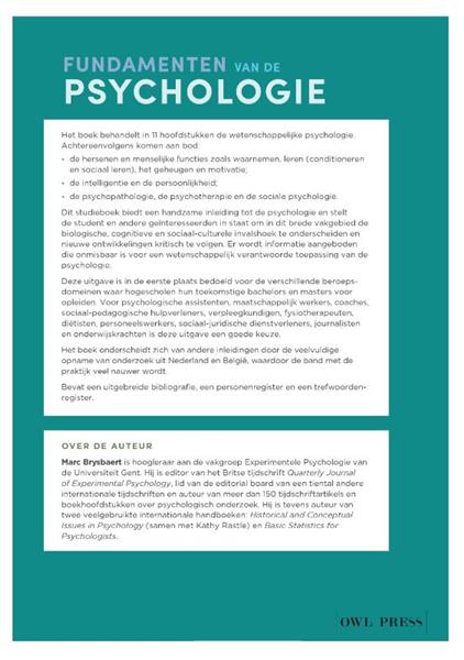 Grote foto fundamenten van de psychologie boeken psychologie
