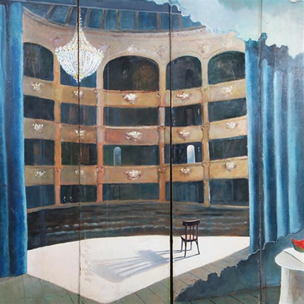 Grote foto rotterdamse geschiedenis reusachtig schilderij periact 6 delen 3 voorstellingen . geschilderd in 1 antiek en kunst overige in antiek gebruiksvoorwerpen