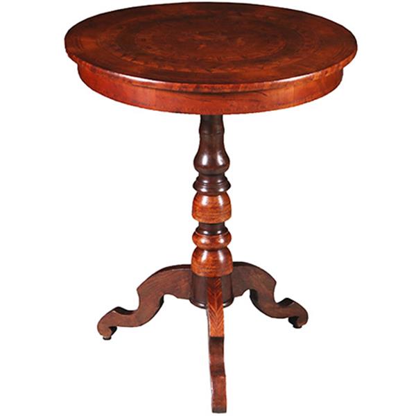 Grote foto sorrento bijzettafel lampetafel ca 1875 rijk ingelegd in het centrum vogels no.270155 antiek en kunst stoelen en banken