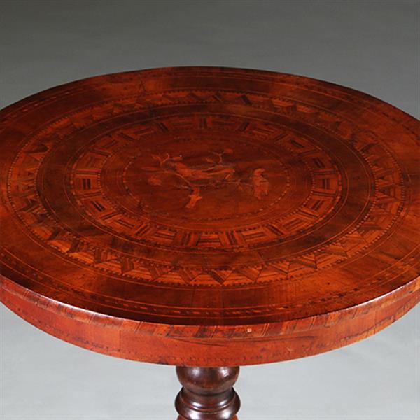 Grote foto sorrento bijzettafel lampetafel ca 1875 rijk ingelegd in het centrum vogels no.270155 antiek en kunst stoelen en banken