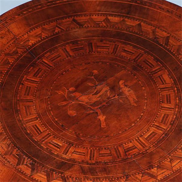 Grote foto sorrento bijzettafel lampetafel ca 1875 rijk ingelegd in het centrum vogels no.270155 antiek en kunst stoelen en banken