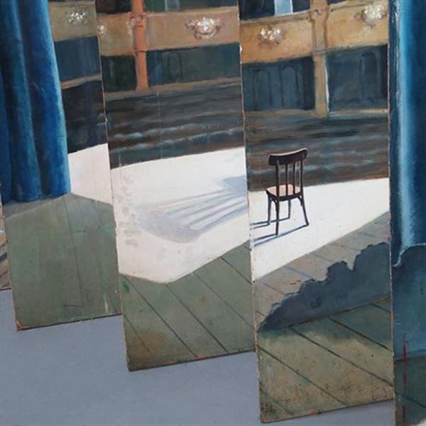 Grote foto rotterdamse geschiedenis reusachtig schilderij periact 6 delen 3 voorstellingen . geschilderd in 1 antiek en kunst overige in antiek gebruiksvoorwerpen