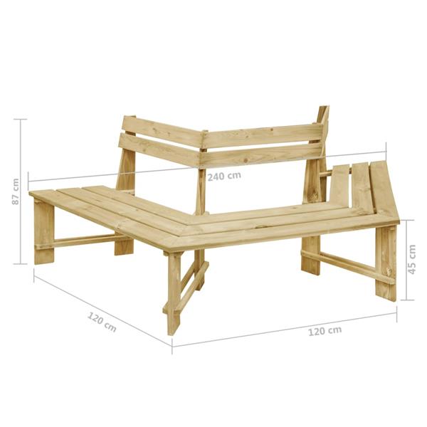 Grote foto vidaxl tuinbank 240 cm ge mpregneerd grenenhout tuin en terras tuinmeubelen