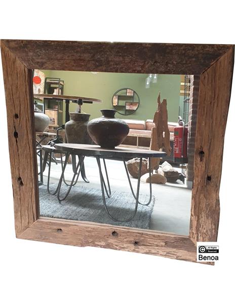 Grote foto wandspiegel rustiek drijfhout teak 80x80 cm huis en inrichting eettafels