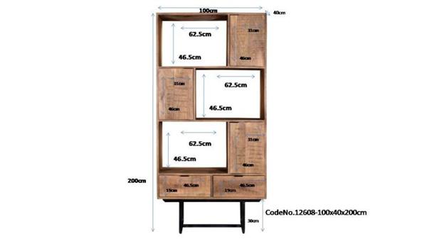Grote foto vakkenkast valdez 100 cm showroommodel huis en inrichting eettafels