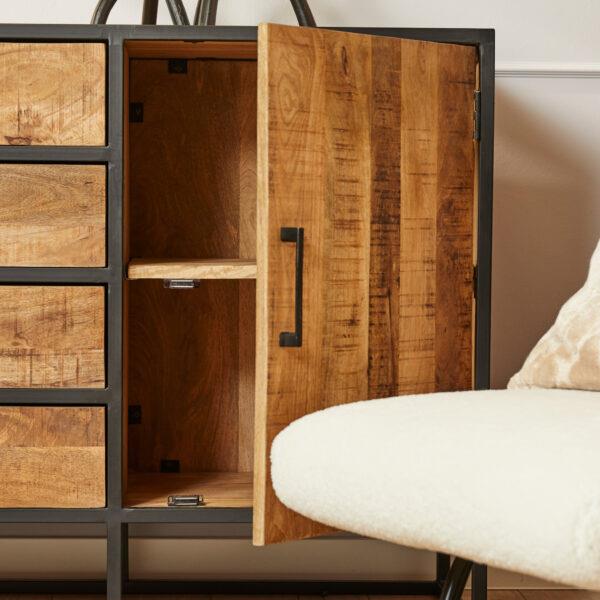 Grote foto dressoir denver mangohout 165 cm huis en inrichting eettafels