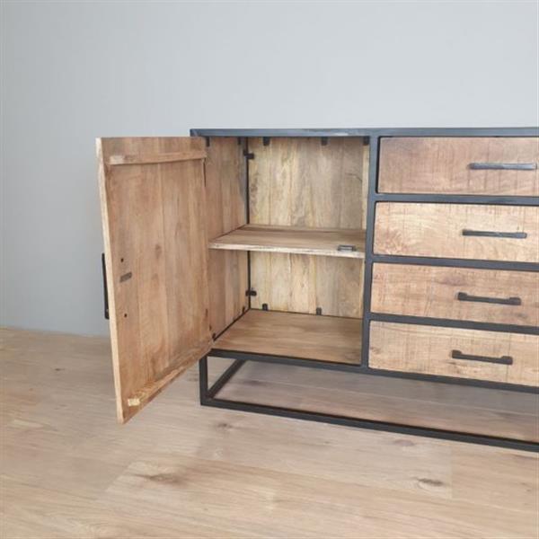 Grote foto dressoir denver mangohout 165 cm huis en inrichting eettafels