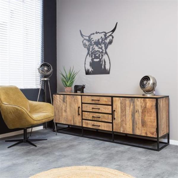 Grote foto dressoir denver mangohout 210 cm huis en inrichting eettafels