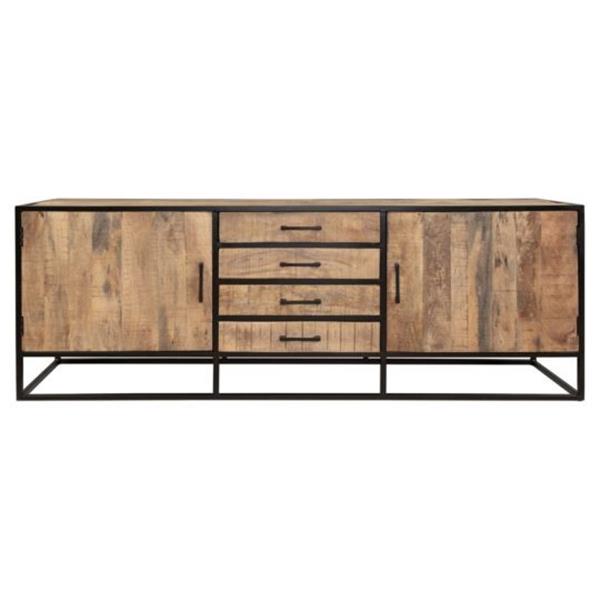 Grote foto dressoir denver mangohout 210 cm huis en inrichting eettafels
