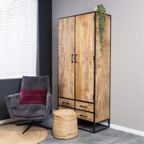 Grote foto kabinet denver mangohout 90 cm huis en inrichting eettafels
