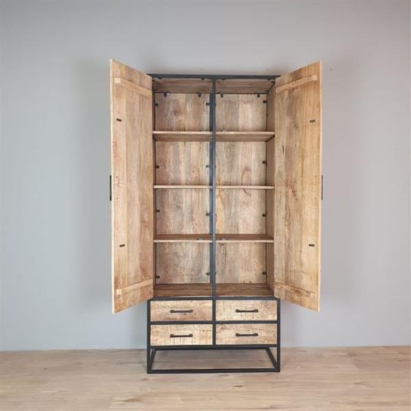 Grote foto kabinet denver mangohout 90 cm huis en inrichting eettafels