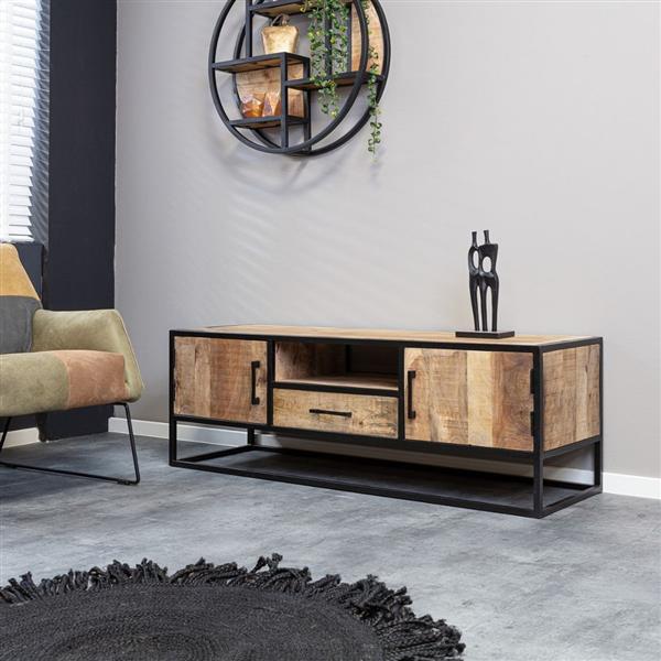 Grote foto tv meubel denver mangohout 145 cm huis en inrichting eettafels