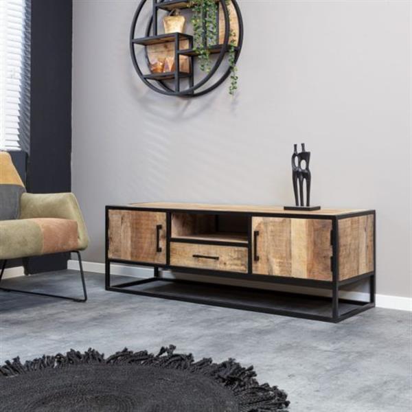 Grote foto tv meubel denver mangohout 145 cm huis en inrichting eettafels