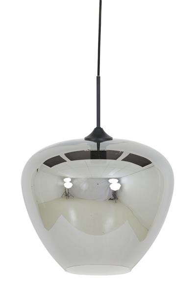 Grote foto hanglamp mayson 40x34 cm smoke glas mat zwart huis en inrichting eettafels