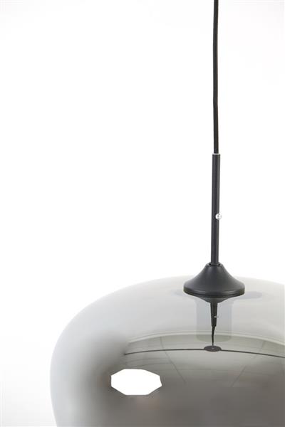 Grote foto hanglamp mayson 40x34 cm smoke glas mat zwart huis en inrichting eettafels