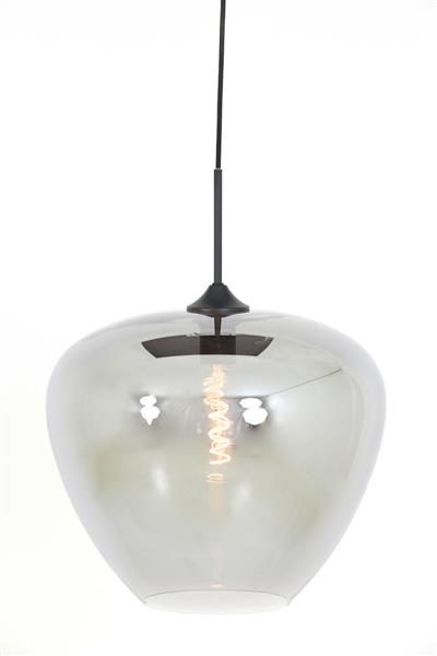 Grote foto hanglamp mayson 40x34 cm smoke glas mat zwart huis en inrichting eettafels