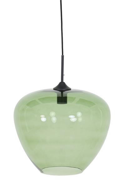 Grote foto hanglamp mayson 40x34 cm glas groen mat zwart huis en inrichting eettafels