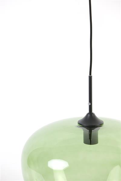 Grote foto hanglamp mayson 40x34 cm glas groen mat zwart huis en inrichting eettafels