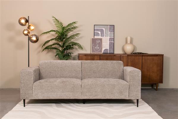 Grote foto bank eden 3 zits 207x87x78 cm clay elite zwart metaal huis en inrichting eettafels