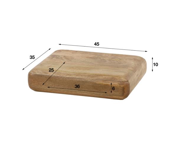 Grote foto nachtkastje sleek massief mango zandkleur huis en inrichting eettafels