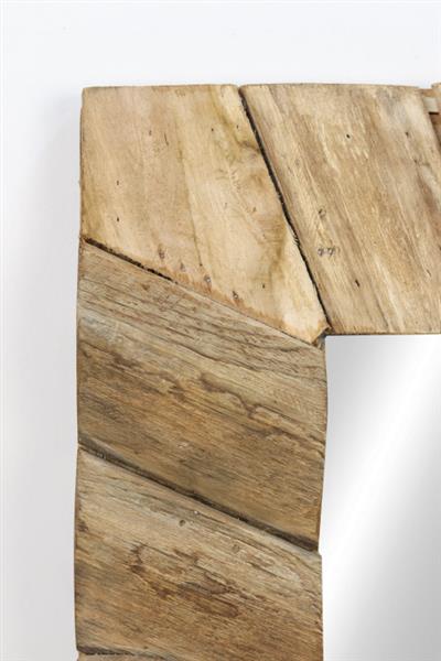 Grote foto wandspiegel 60x60 cm naturel teak huis en inrichting eettafels