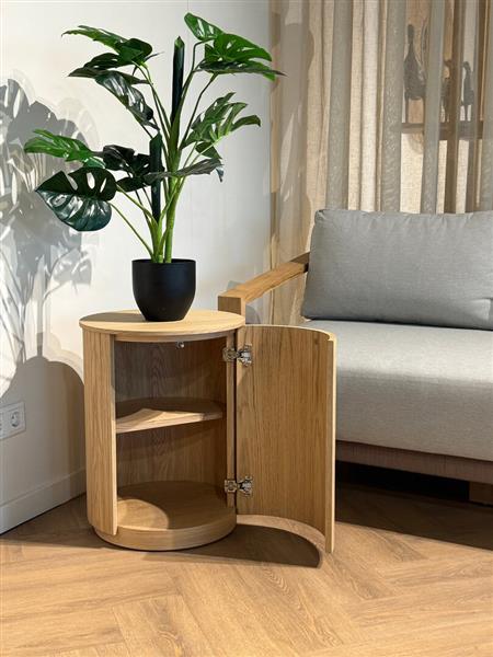 Grote foto bijzettafel dune 42x42x55 cm naturel eiken hsm collection huis en inrichting eettafels