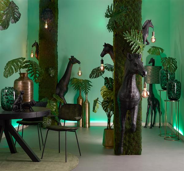 Grote foto wandlamp zebra 63x35x161 cm mat zwart huis en inrichting eettafels