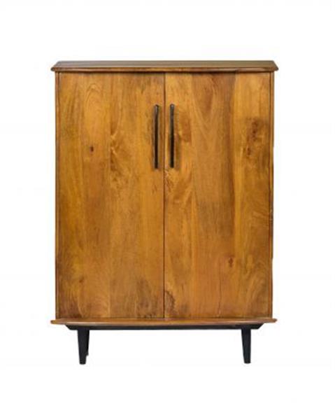 Grote foto opberg wijnkast elias 90x45x108 cm mangohout huis en inrichting eettafels