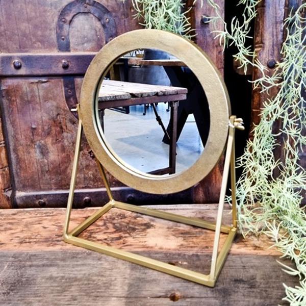 Grote foto spiegel met standaard 29x36x15 cm goud metaal huis en inrichting eettafels