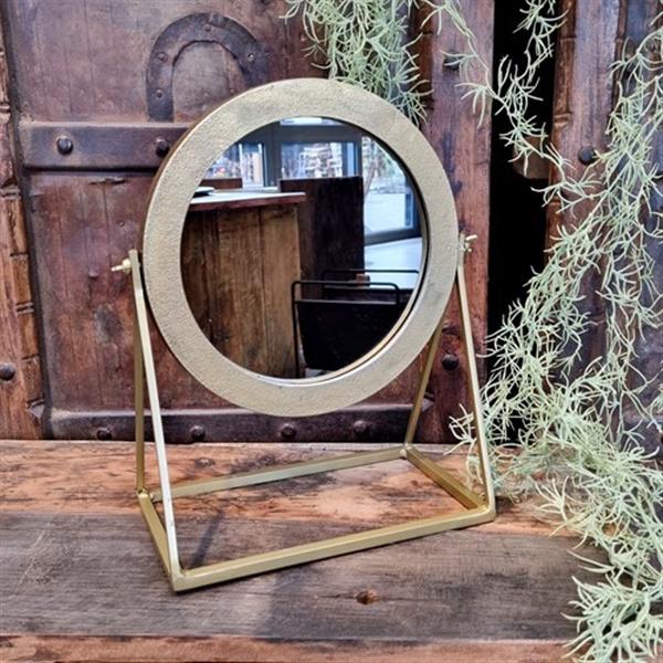 Grote foto spiegel met standaard 29x36x15 cm goud metaal huis en inrichting eettafels