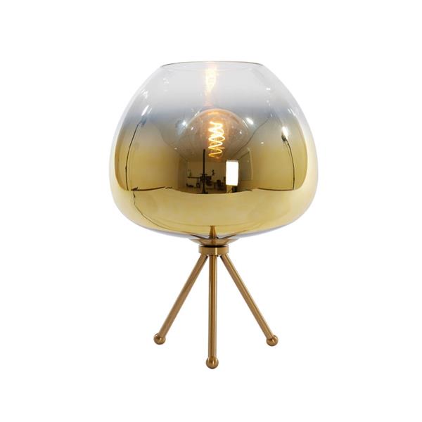 Grote foto tafellamp mayson 30x43 cm glas goud helder goud huis en inrichting eettafels