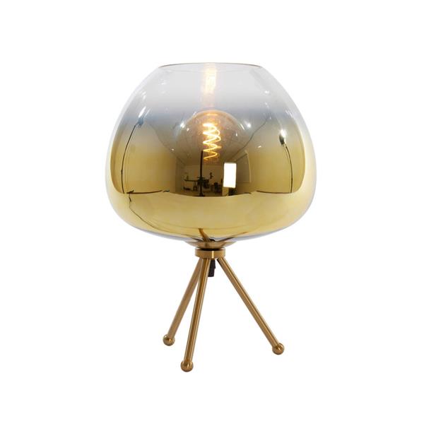 Grote foto tafellamp mayson 30x43 cm glas goud helder goud huis en inrichting eettafels