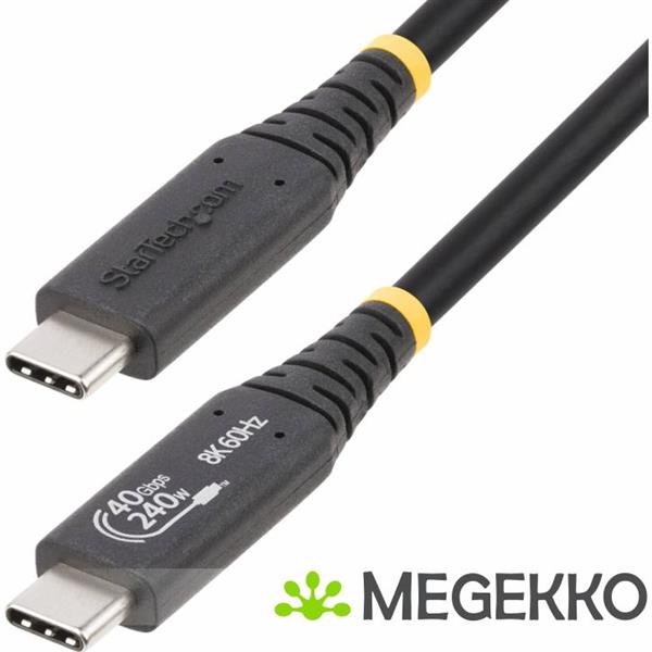 Grote foto startech.com 50cm usb4 kabel usb if gecertificeerde usb type c kabel 40gbps 240w power delivery p computers en software overige computers en software