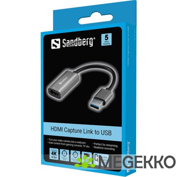 Grote foto sandberg 134 19 usb hdmi capture link computers en software overige computers en software