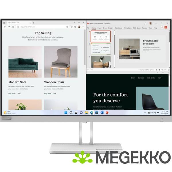 Grote foto lenovo l27e 40 27 full hd 100hz va monitor computers en software overige computers en software