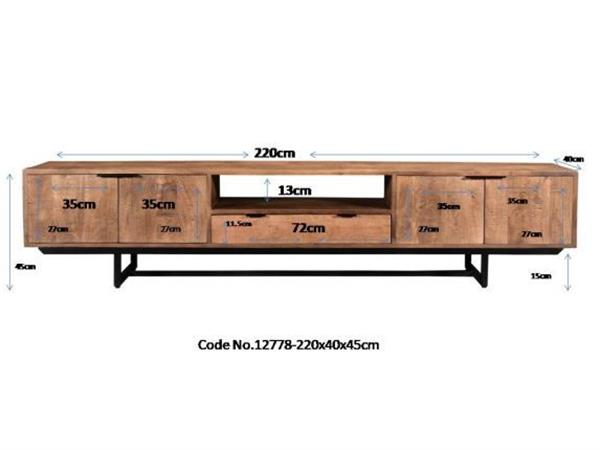 Grote foto tv meubel valdez 220x45x40 cm huis en inrichting eettafels