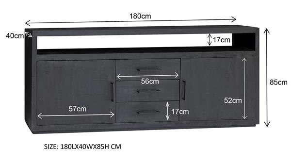 Grote foto dressoir jaxx 180x85x40 cm huis en inrichting eettafels