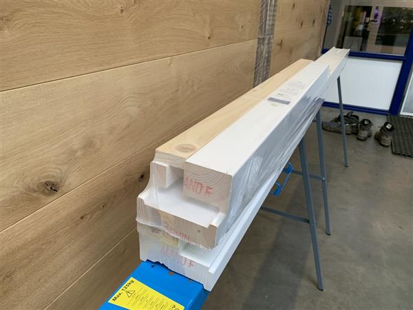 Grote foto grenen binnendeurkozijn stomp 56x115mm wit gegrond doe het zelf en verbouw hout en planken