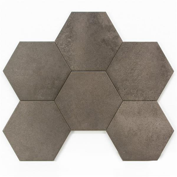 Grote foto pallet deal keramische hexagon tegels vintage antracita 0 46m doe het zelf en verbouw tegels