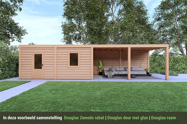 Grote foto overkapping base serie 5 douglas 1200 x 400 cm tuin en terras tuinhuisjes en blokhutten