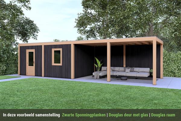 Grote foto overkapping base serie 5 douglas 1200 x 400 cm tuin en terras tuinhuisjes en blokhutten