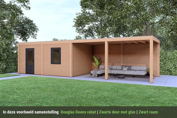 Grote foto overkapping base serie 5 douglas 1000 x 300 cm tuin en terras tuinhuisjes en blokhutten
