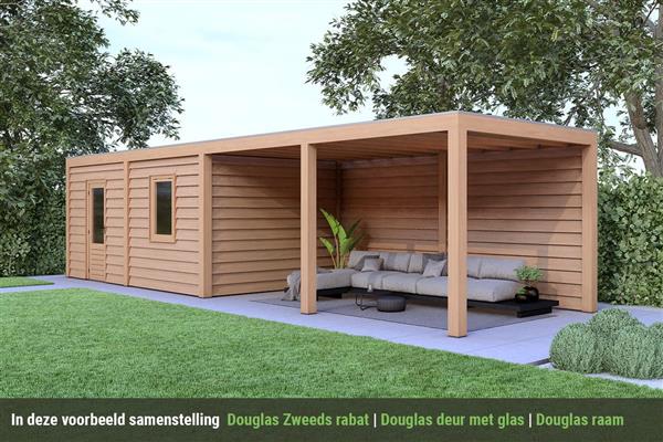 Grote foto overkapping base serie 5 douglas 1000 x 300 cm tuin en terras tuinhuisjes en blokhutten