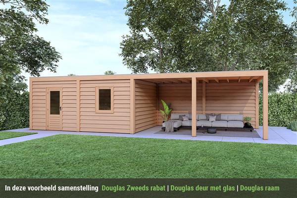 Grote foto overkapping base serie 5 douglas 1000 x 300 cm tuin en terras tuinhuisjes en blokhutten
