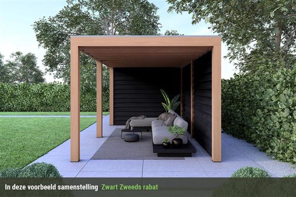 Grote foto overkapping base serie 5 douglas 1000 x 300 cm tuin en terras tuinhuisjes en blokhutten