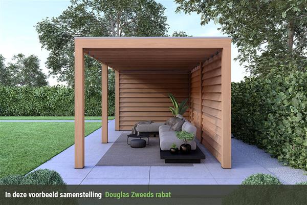 Grote foto overkapping base serie 5 douglas 1000 x 300 cm tuin en terras tuinhuisjes en blokhutten