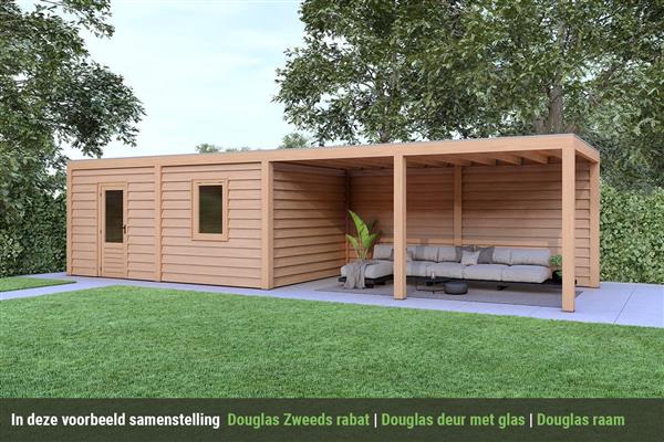 Grote foto overkapping base serie 5 douglas 1000 x 300 cm tuin en terras tuinhuisjes en blokhutten