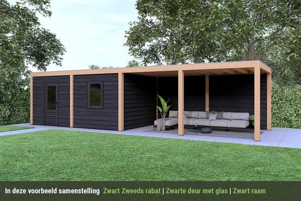 Grote foto overkapping base serie 5 douglas 1000 x 300 cm tuin en terras tuinhuisjes en blokhutten