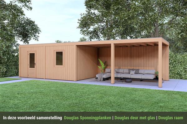 Grote foto overkapping base serie 5 douglas 1000 x 300 cm tuin en terras tuinhuisjes en blokhutten
